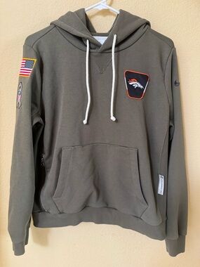 Denver Broncos Nike Olive 2025 Salute to Service  Dri-FIT Hoodie Size M